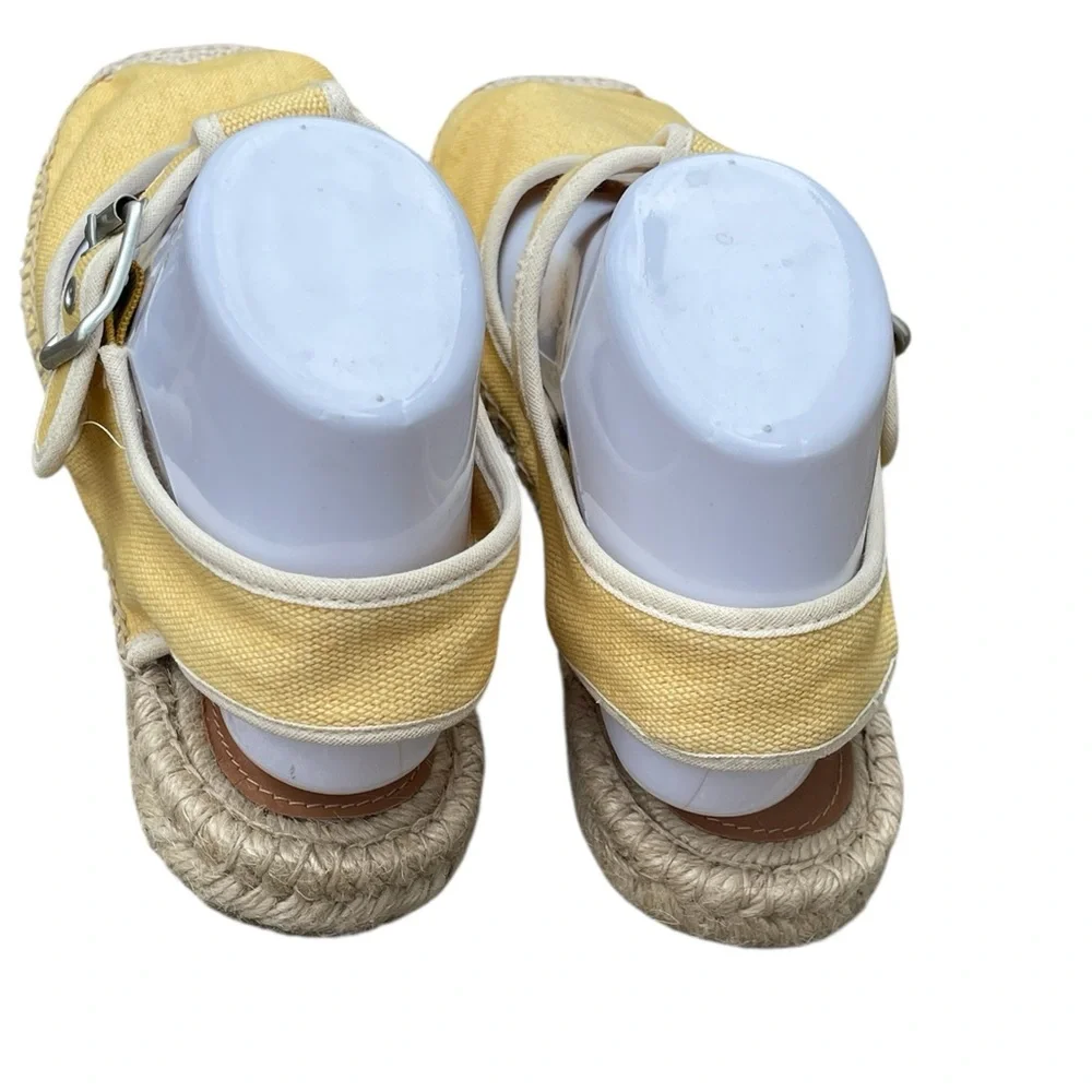 Re/Done Pale Yellow Mary Jane/Espadrille, Size 11/11.5,‎ NWOT